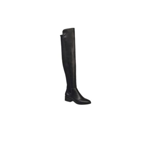 French Connection Women's Perfect Faux Leather Knee High Boots Black 6.5 - Picture 1 of 7